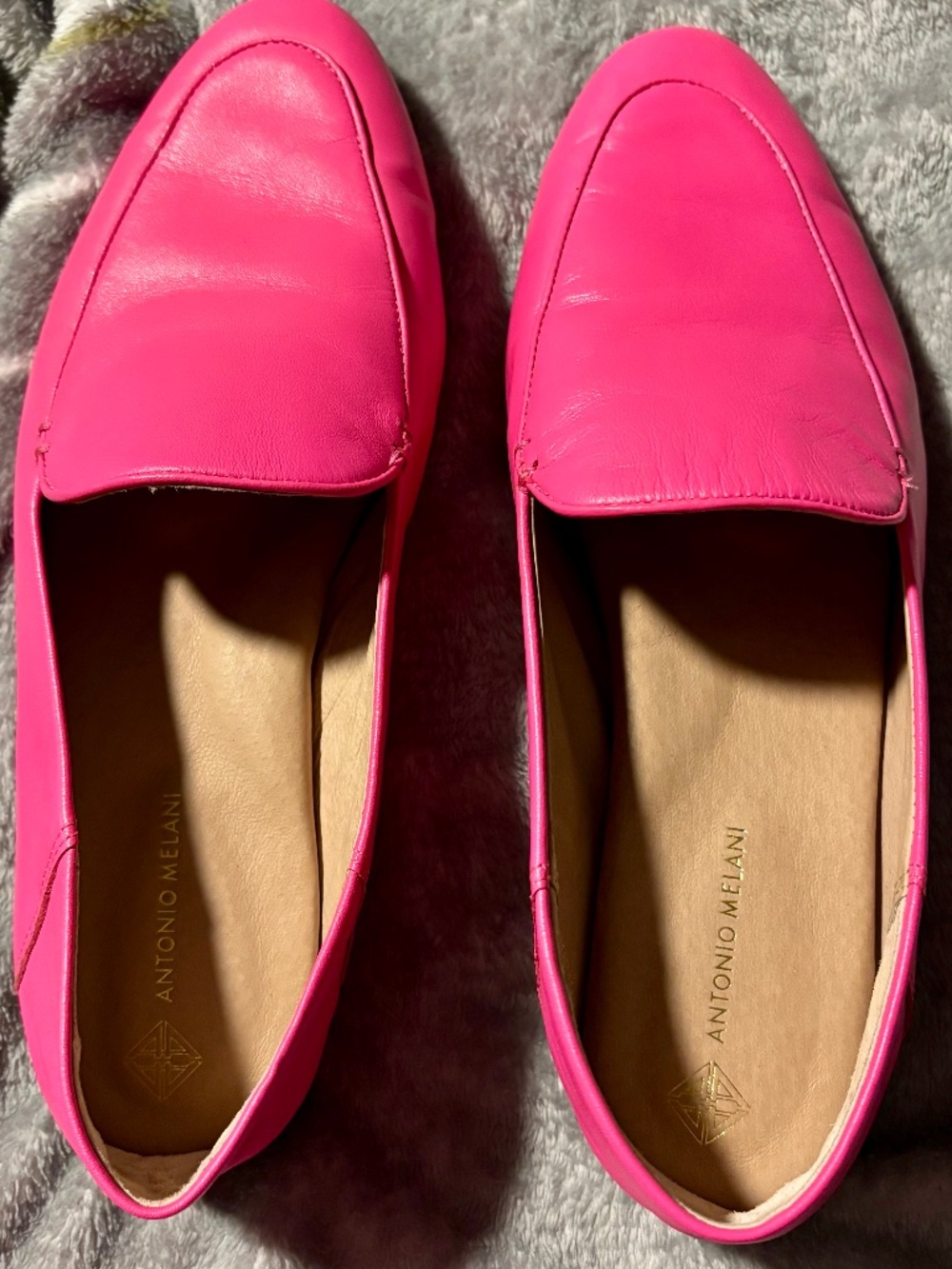 Hot Pink Antonio Melani Leather Loafers